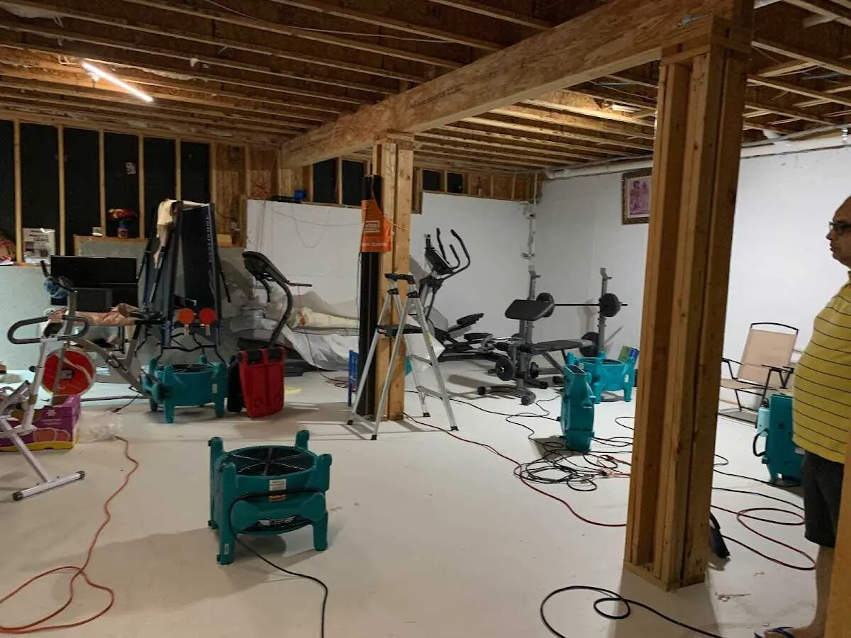 Basement drying equipment setup for Odor Removal & Deodorization in Whitestown