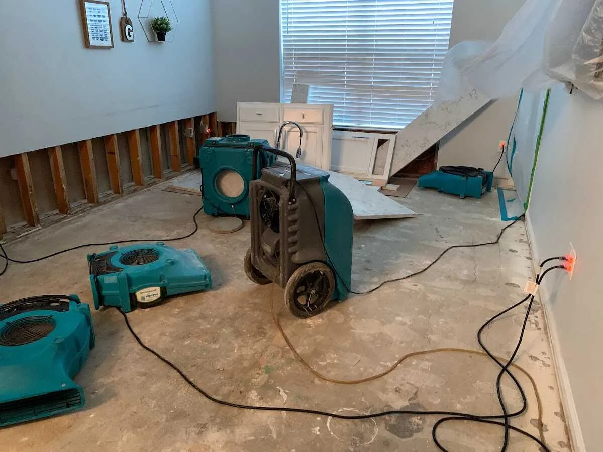 Dehumidifier in flood-cut room for Water Extraction & Removal in Whitestown